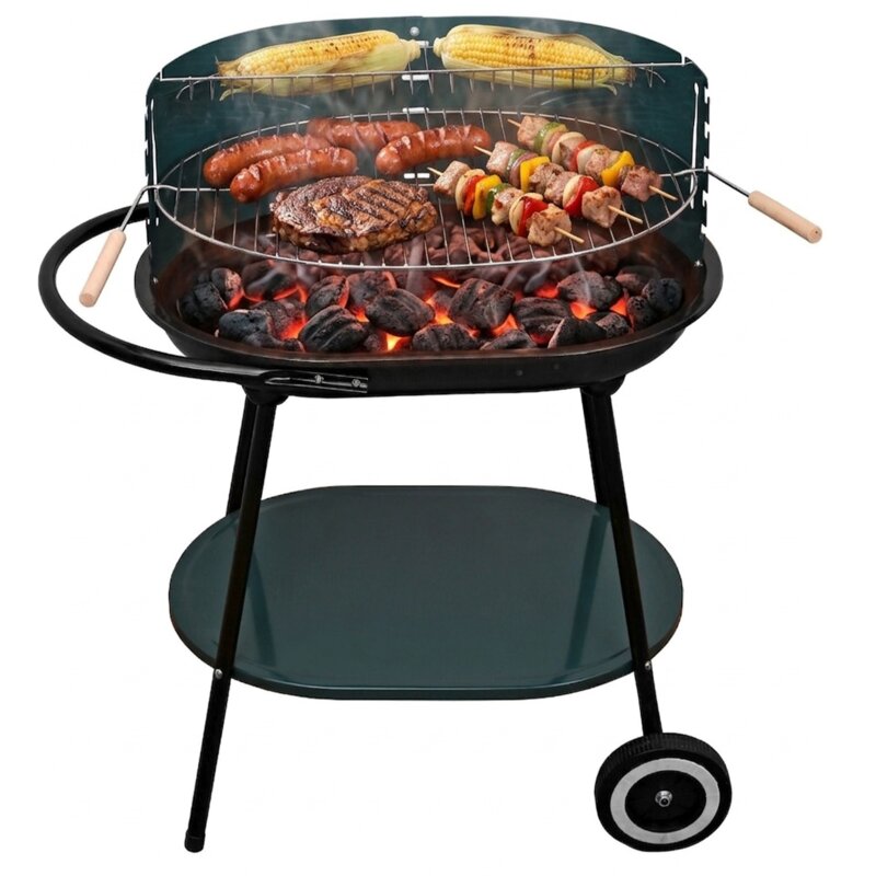 Grill ogrodowy węglowy ACTIVA 19321 Owalny, na kółkach