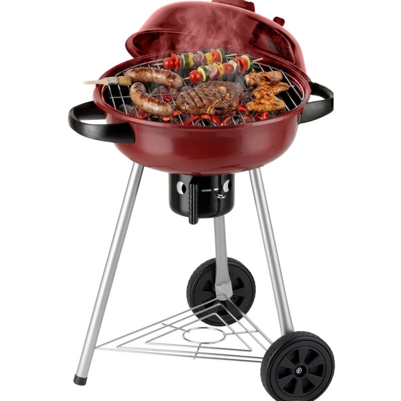 Grill ogrodowy węglowy ACTIVA Rockford 11035R Zamykany, okrągły, na kółkach