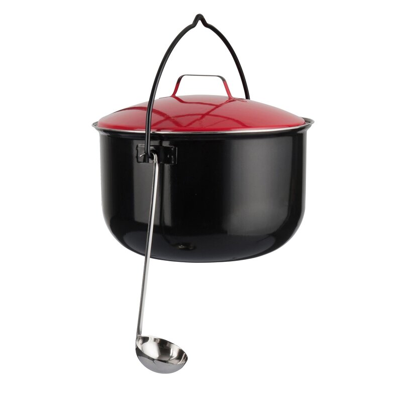 Kociołek na ognisko ACTIVA 11110 14L Czarno-czerwony