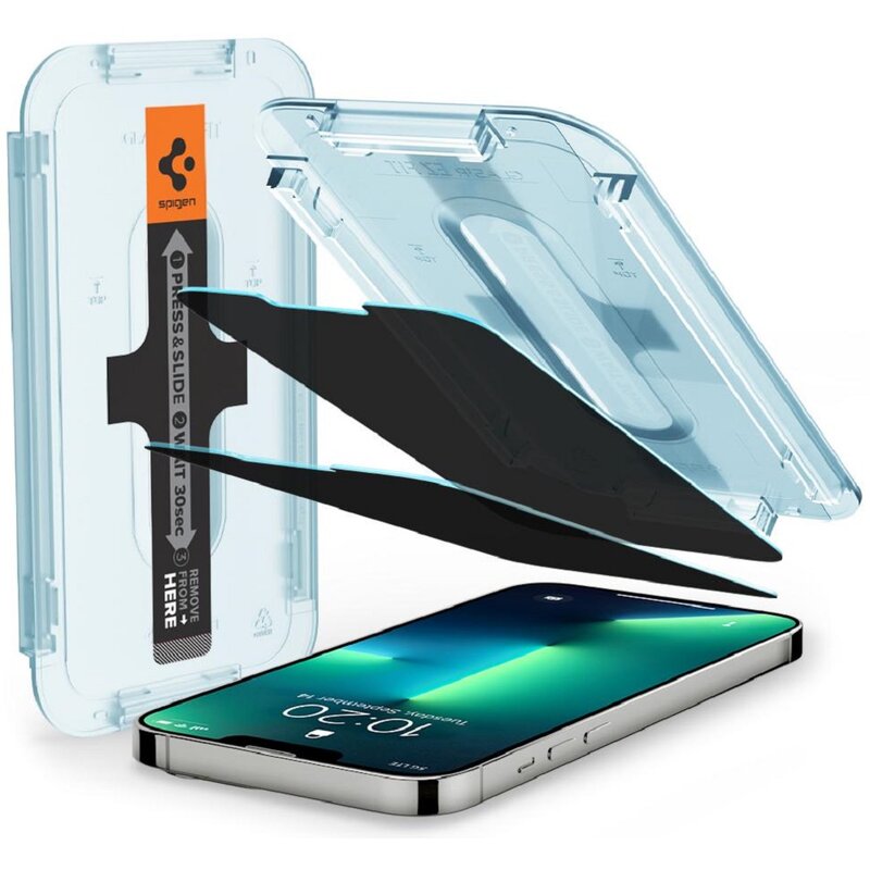 Szkło prywatyzujące SPIGEN Glas.TR EZ Fit 2-Pack Privacy do Apple iPhone 13/13 Pro/14/16e/17e