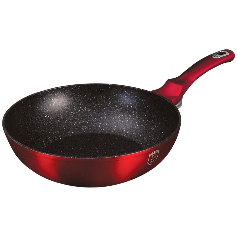 Patelnia wok BERLINGER HAUS Burgundy Metallic Line BH/1267N 28 cm