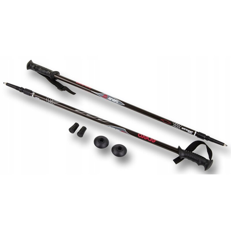 Kijki trekkingowe ENERO Classic (110 - 135 cm) Czarny