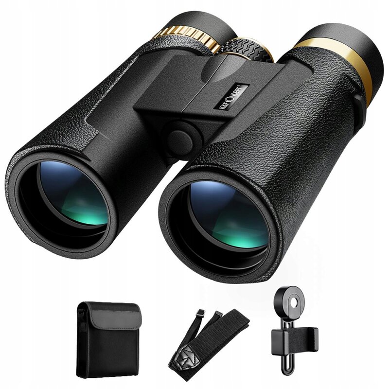 Lornetka K&F CONCEPT KF33.011 12x42, wodoszczelna, 12-krotne zbliżenie, pryzmat dachowy