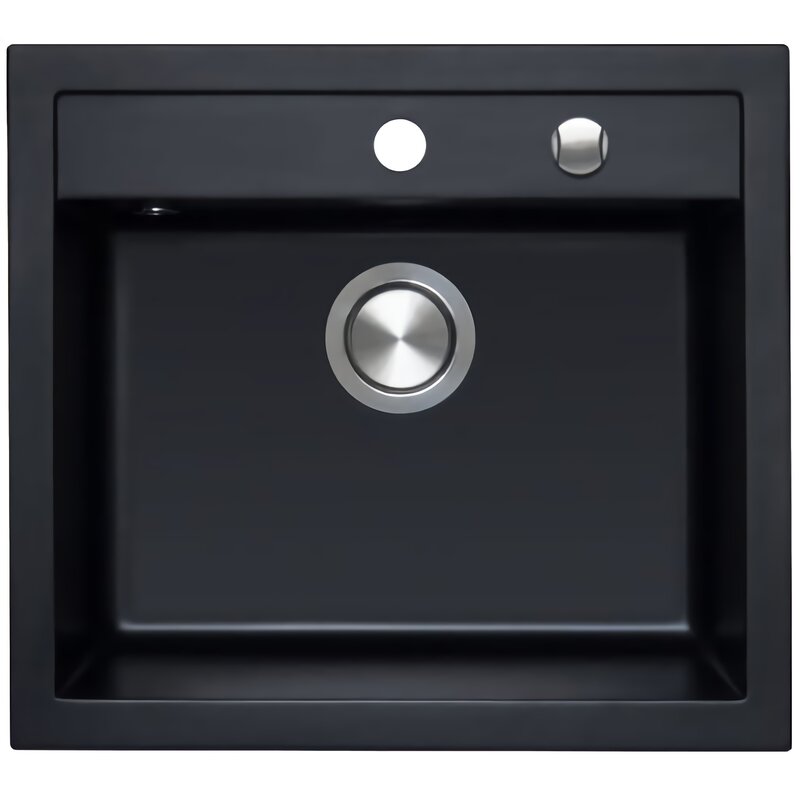 Zlewozmywak jednokomorowy BERG Hobart BRQ19104 1.0 Bazaltowy 51x56.5