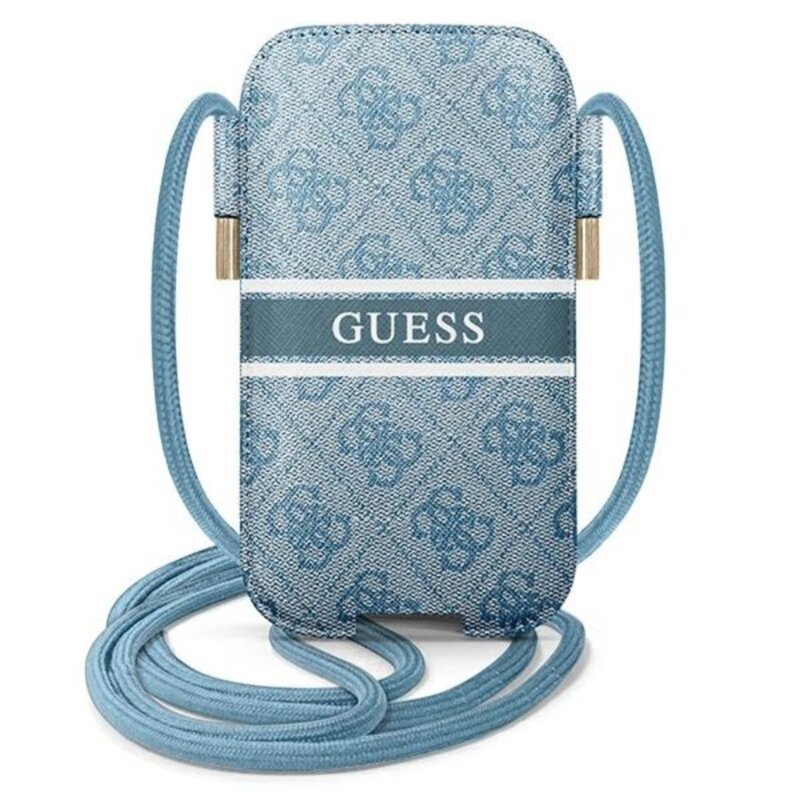 Etui GUESS 4G Printed Stripe Pouch Niebieski