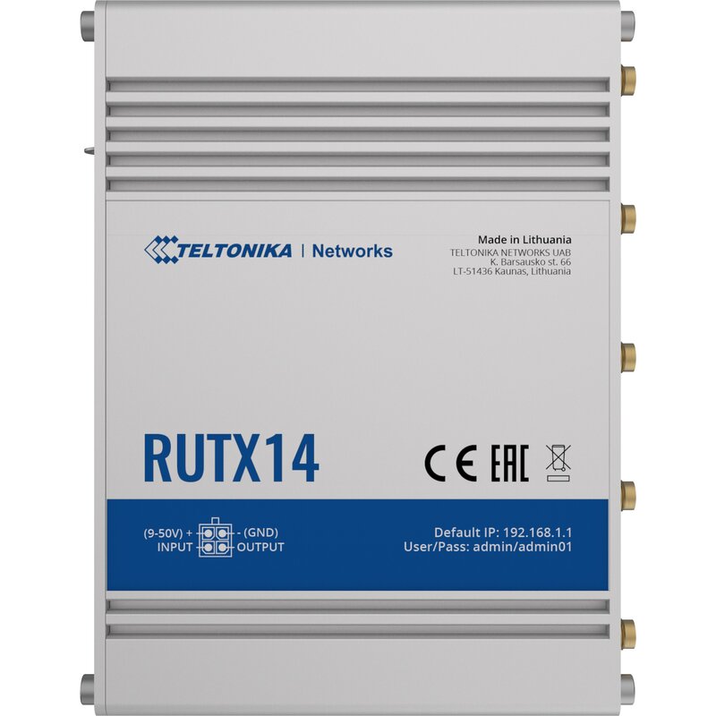 Router TELTONIKA RUTX14 2.4 / 5 GHz (DualBand), Gniazdo SIM
