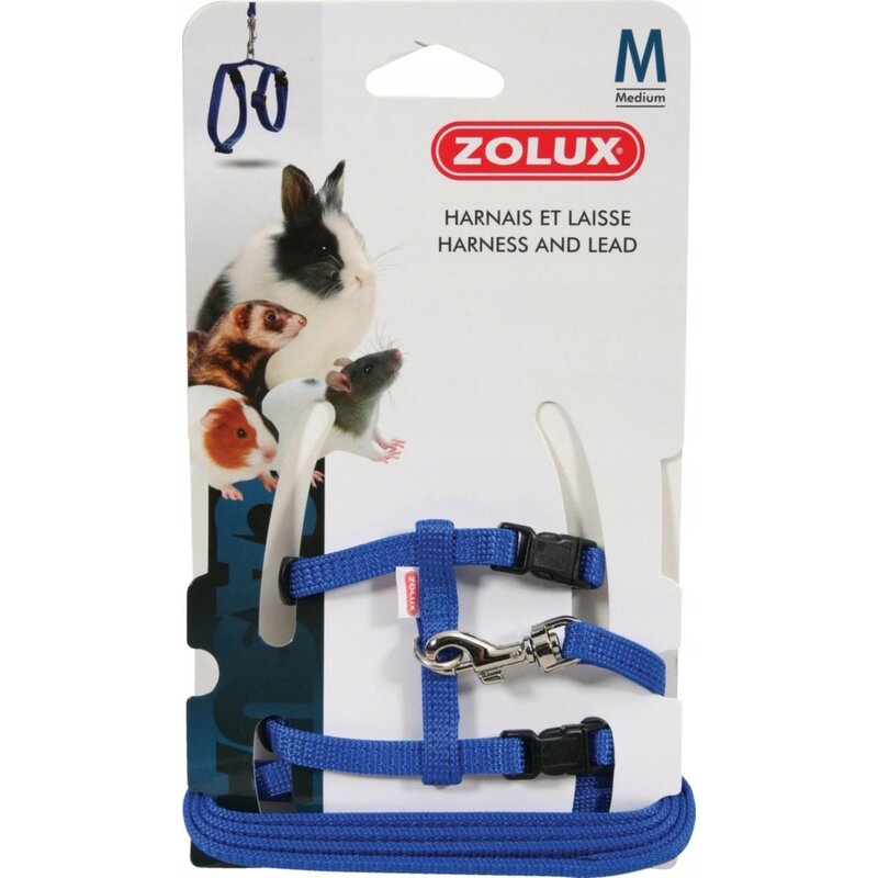 Szelki i smycz dla gryzoni ZOLUX Casual 207107 M Niebieski