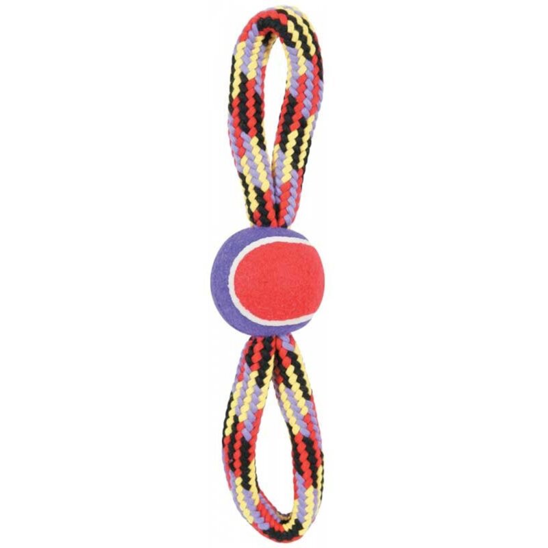 Szarpak dla psa ZOLUX Ósemka z piłką tenisową 36 cm