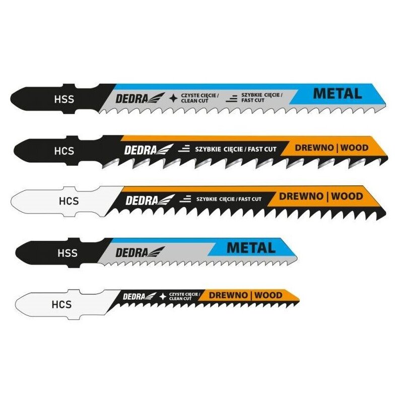 Zestaw brzeszczotów DEDRA 08T001 (5 szt.)