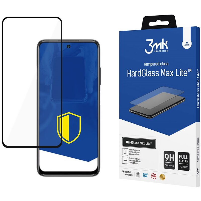 Szkło hartowane 3MK HardGlass Max Lite do Xiaomi Redmi 10 Czarny