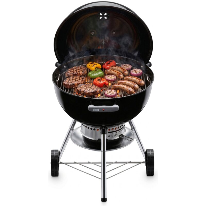 Grill ogrodowy węglowy WEBER Bar-B-Kettle 1331004 Zamykany, okrągły, na kółkach