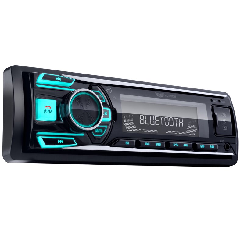 Radio samochodowe VORDON HT-199 MULTICOLOUR BLUETOOTH USB SD RDS 1DIN
