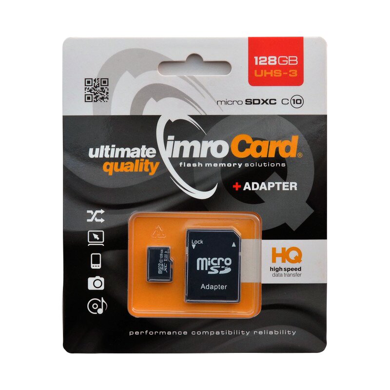 Karta pamięci IMRO MicroSDXC 128GB + Adapter