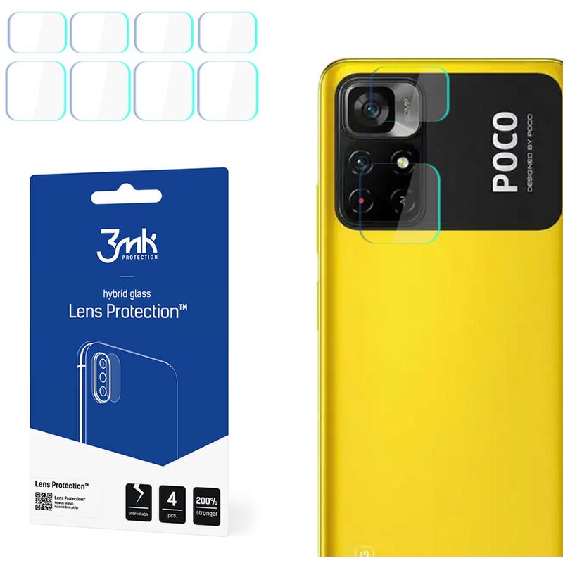 Szkło hybrydowe na obiektyw 3MK Lens Protection do Xiaomi Poco M4 Pro 5G