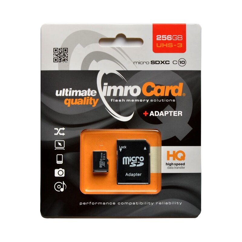 Karta pamięci IMRO microSDXC 256GB + Adapter