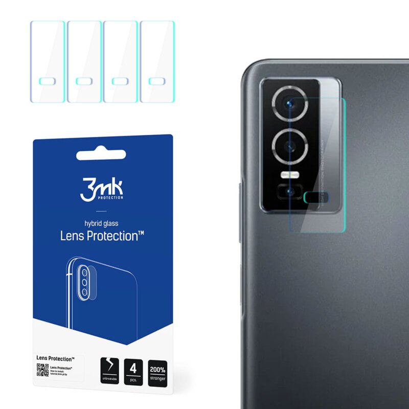 Szkło hybrydowe na obiektyw 3MK Lens Protection do vivo Y76 5G