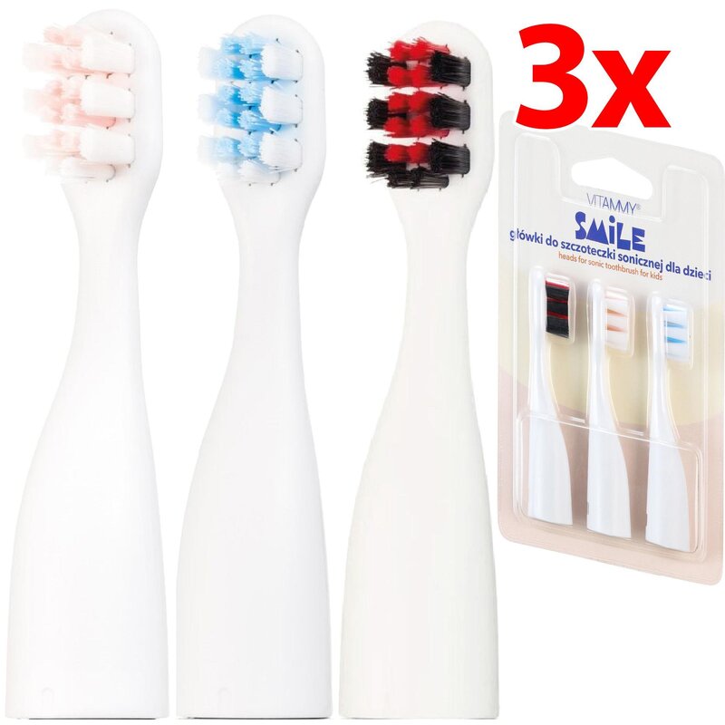 Oryginalna końcówka szczoteczki VITAMMY Smile TOW016935 (3 szt.) (Dla dzieci powyżej 3 lat)