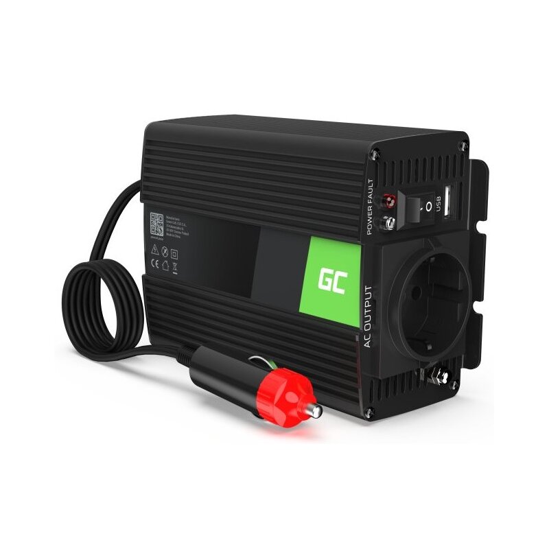 Przetwornica GREENCELL 24V na 230V 150W/300W Modyfikowana sinusoida