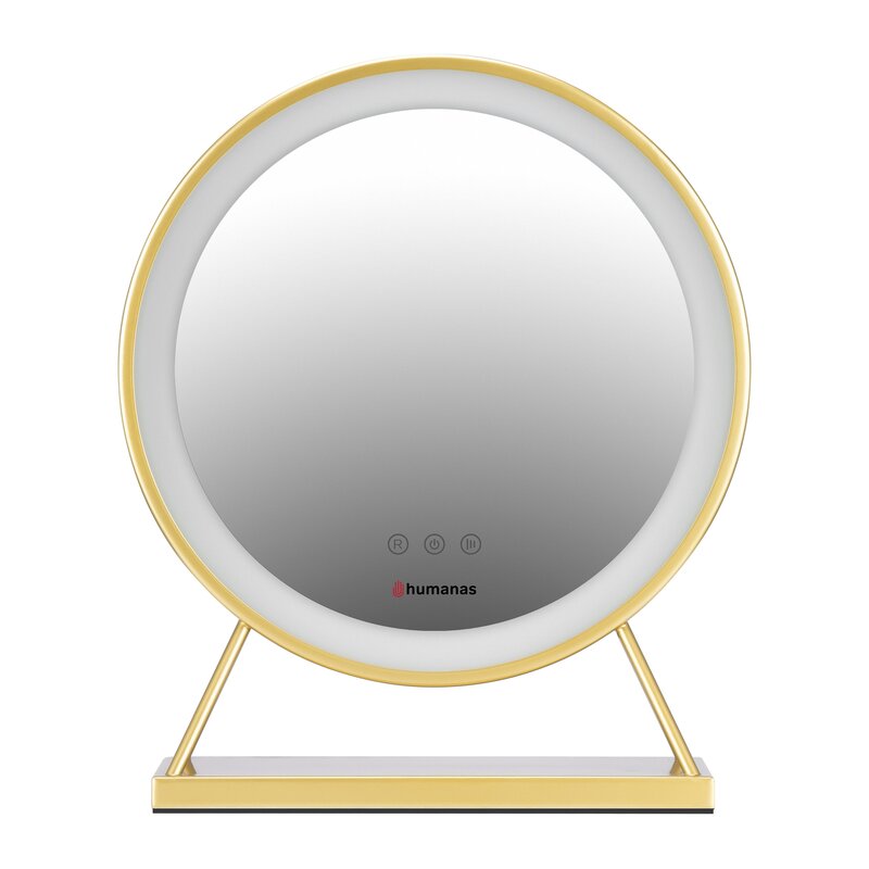 Lusterko kosmetyczne HUMANAS HS-HM04 Złoty