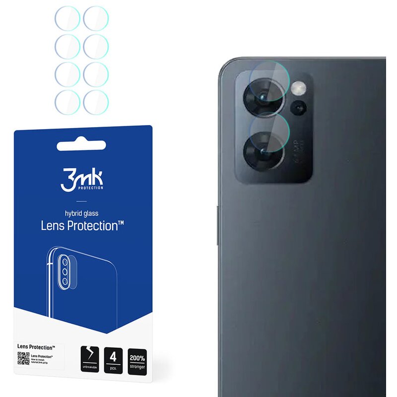 Szkło hybrydowe na obiektyw 3MK Lens Protection do Oppo Reno 7 5G