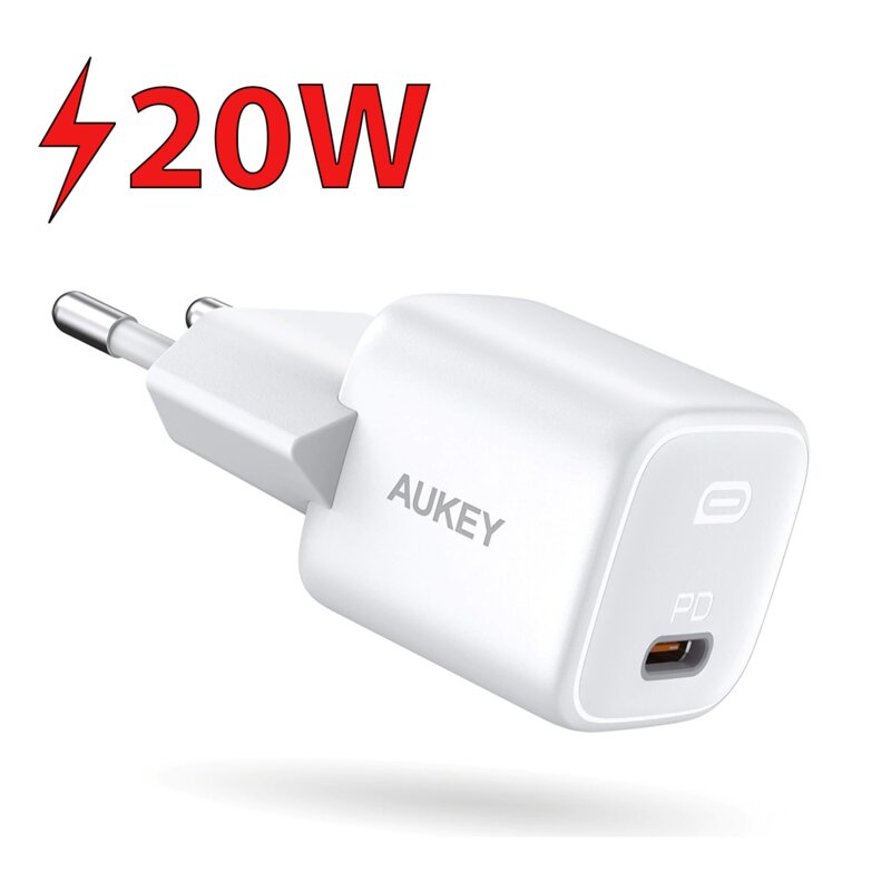 Ładowarka sieciowa AUKEY PA-B1-W 20W Biały ładowarka do telefonu USB-C
