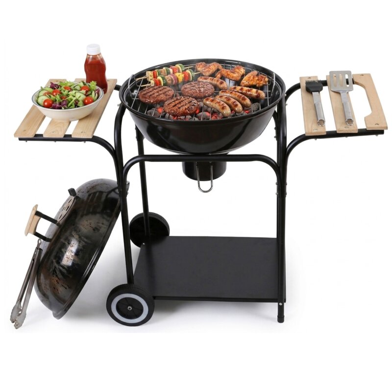 Grill ogrodowy węglowy ACTIVA 19426 Zamykany, okrągły, na kółkach