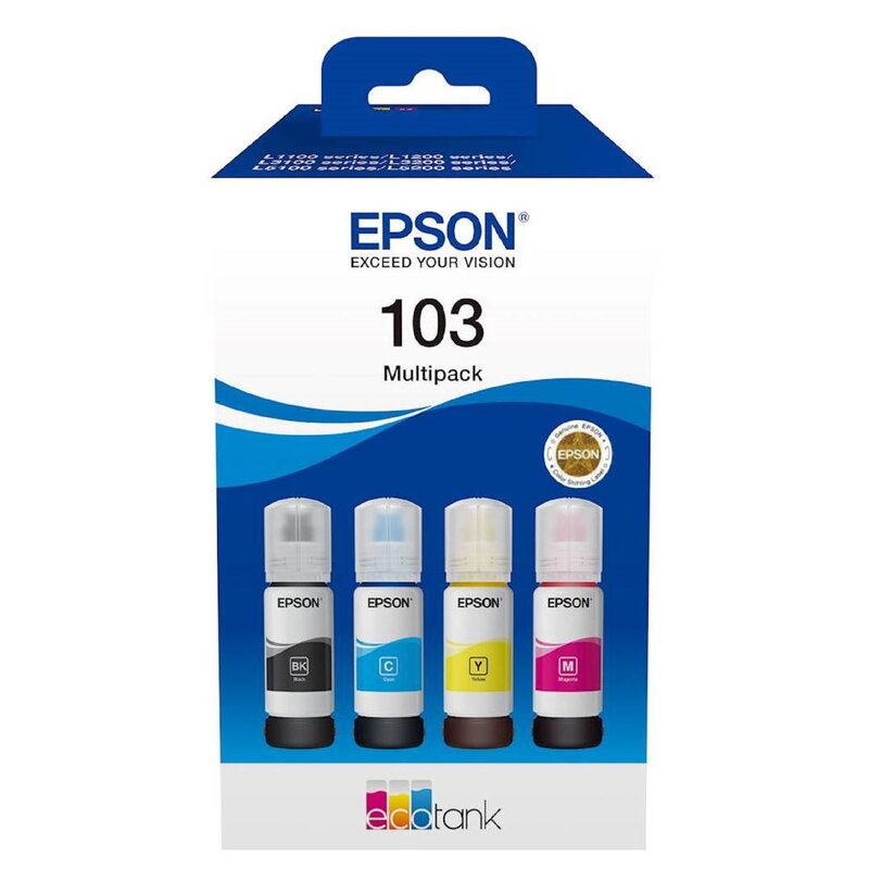 Zestaw tuszów Epson 103 C13T00S64A (cyan, magenta, yellow, black)