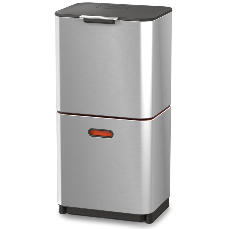 Kosz na śmieci JOSEPH JOSEPH Totem Max 60L Srebrno-pomarańczowy