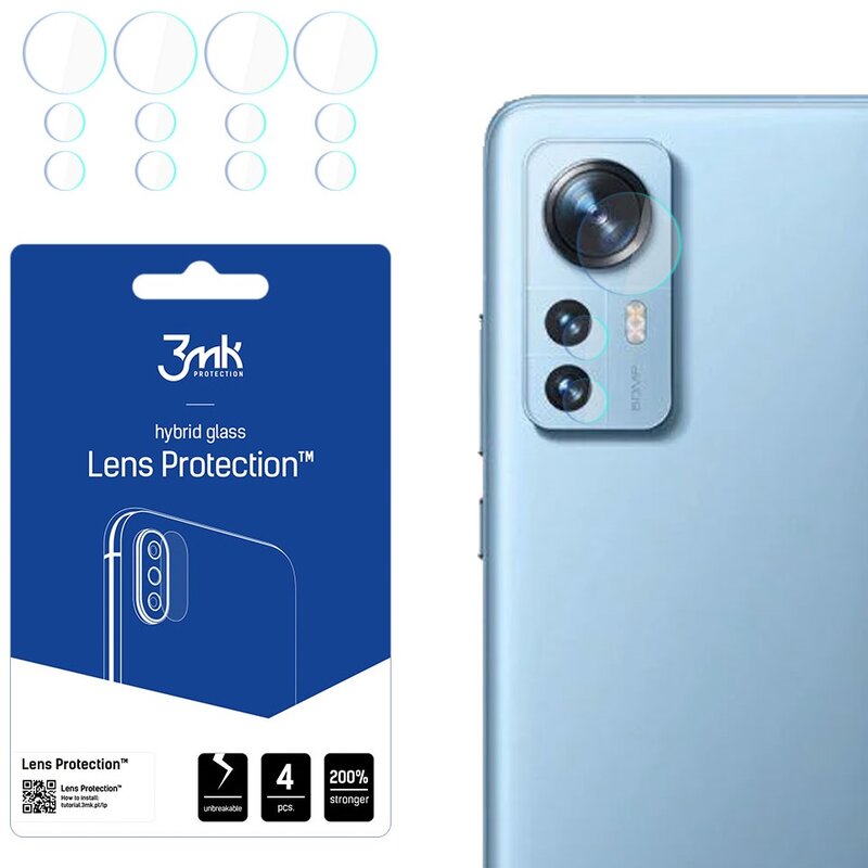 Szkło hybrydowe na obiektyw 3MK Lens Protection do Xiaomi 12 Pro