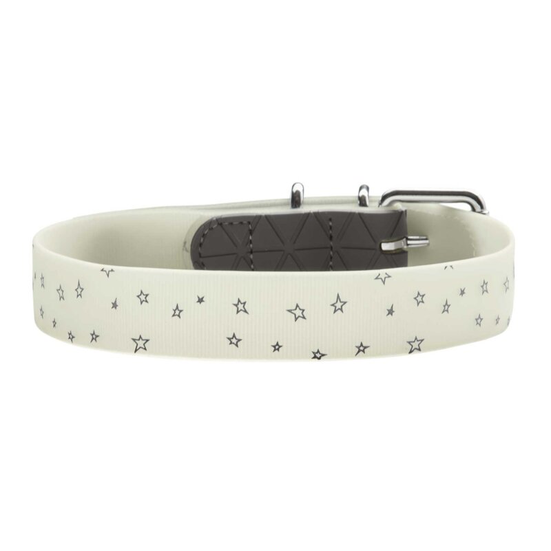 Obroża HUNTER Convenience Reflect Glow 69151 M (38 - 46 cm) Biało-szary