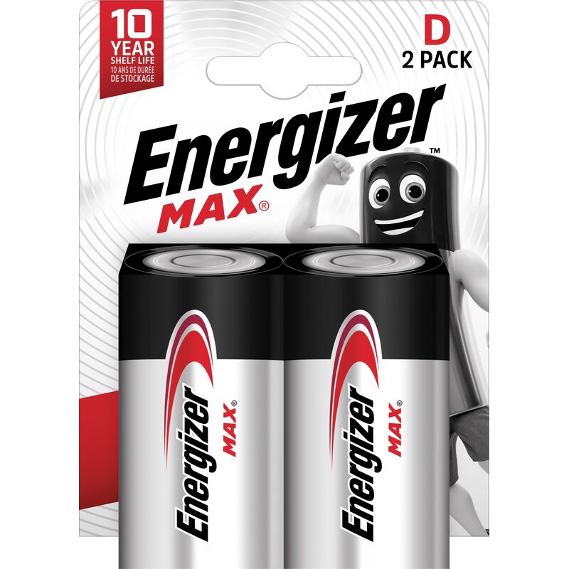 Energizer Baterie alkaliczne LR20/D blister 2szt. ENERGIZER MAX