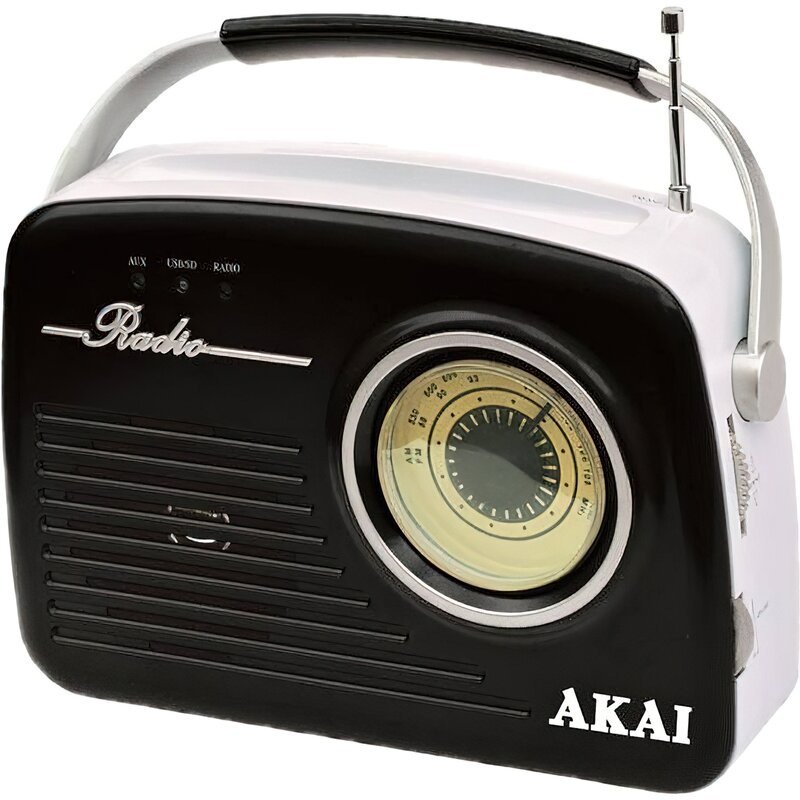 Radio AKAI APR-11B Biało-czarny