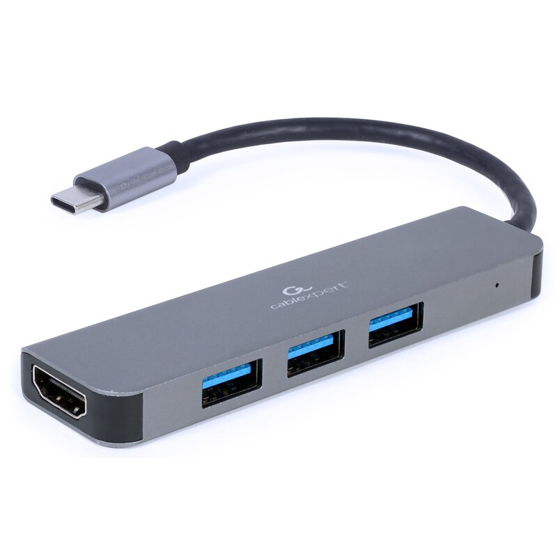 Hub GEMBIRD A-CM-COMBO2-01 USB Typu C, Pasywny