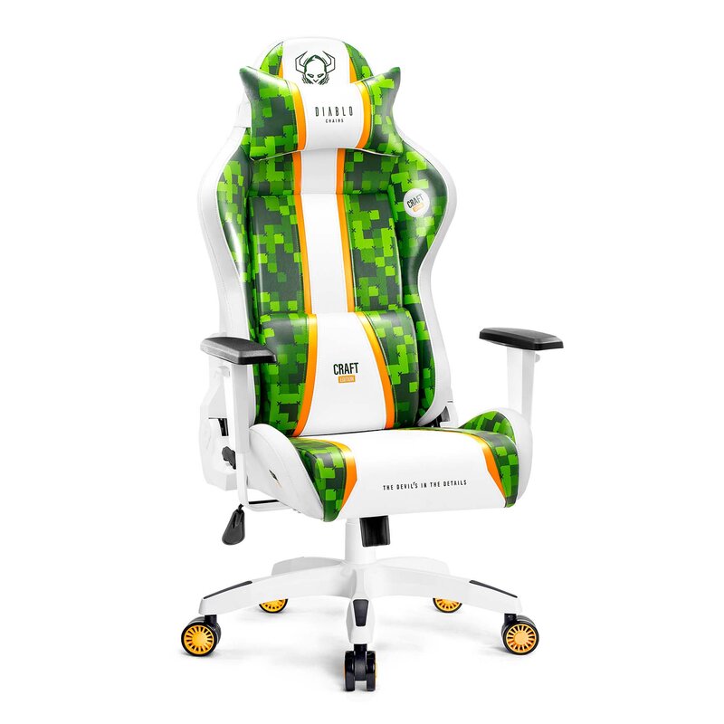 Fotel gamingowy DIABLO CHAIRS X-One 2.0 (XL) Biało-zielony