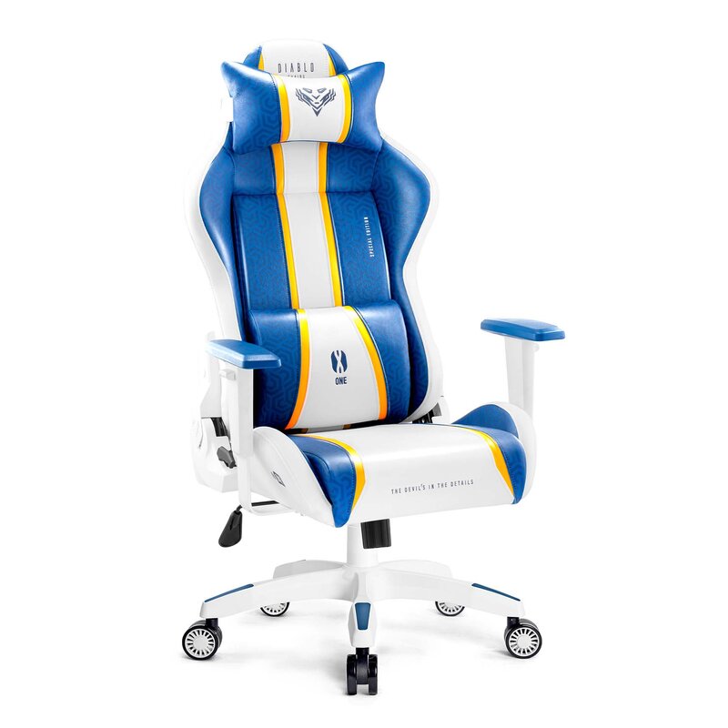 Fotel gamingowy DIABLO CHAIRS X-One 2.0 King Size Biało-niebieski