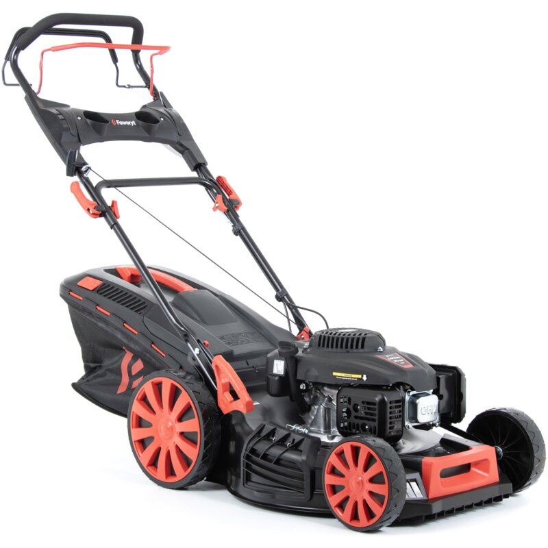 Kosiarka spalinowa FAWORYT SHE51N196L-4W1 z napędem, 51 cm, 196 cm3, 3.7 kW, mulczowanie, kosz 62L, silnik Loncin