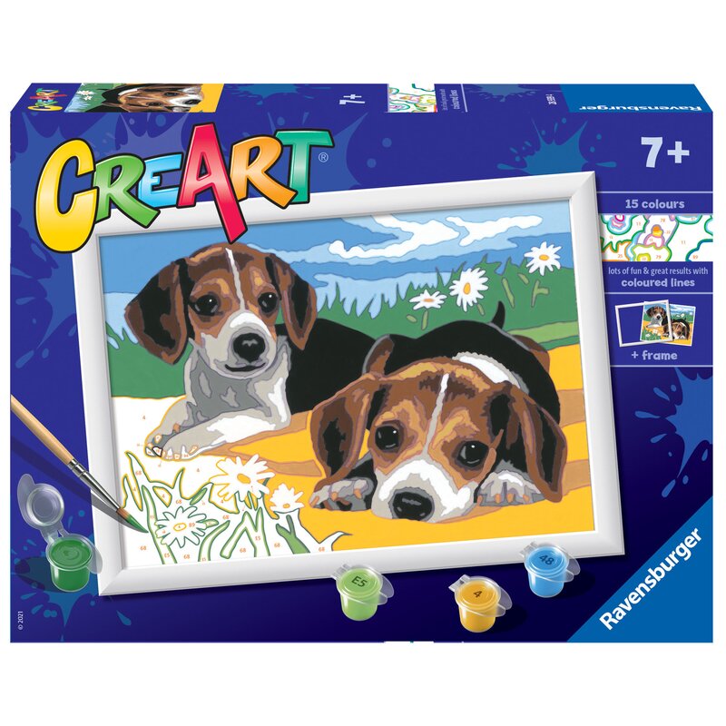 Malowanie po numerach RAVENSBURGER CreArt Szczeniaczki Jack Russell 28939