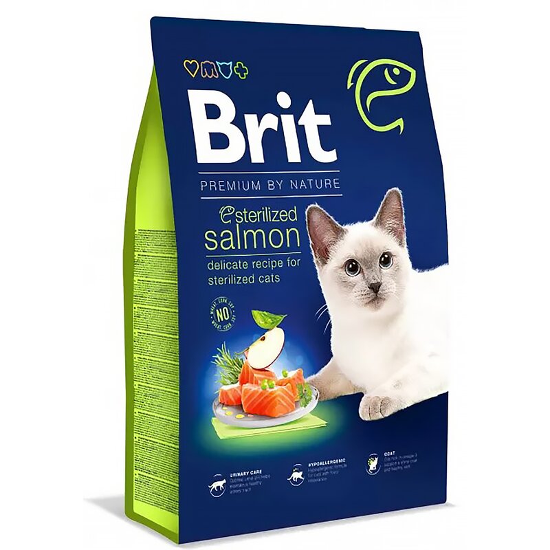 Karma dla kota BRIT Premium By Nature Sterilized Łosoś 1.5 kg