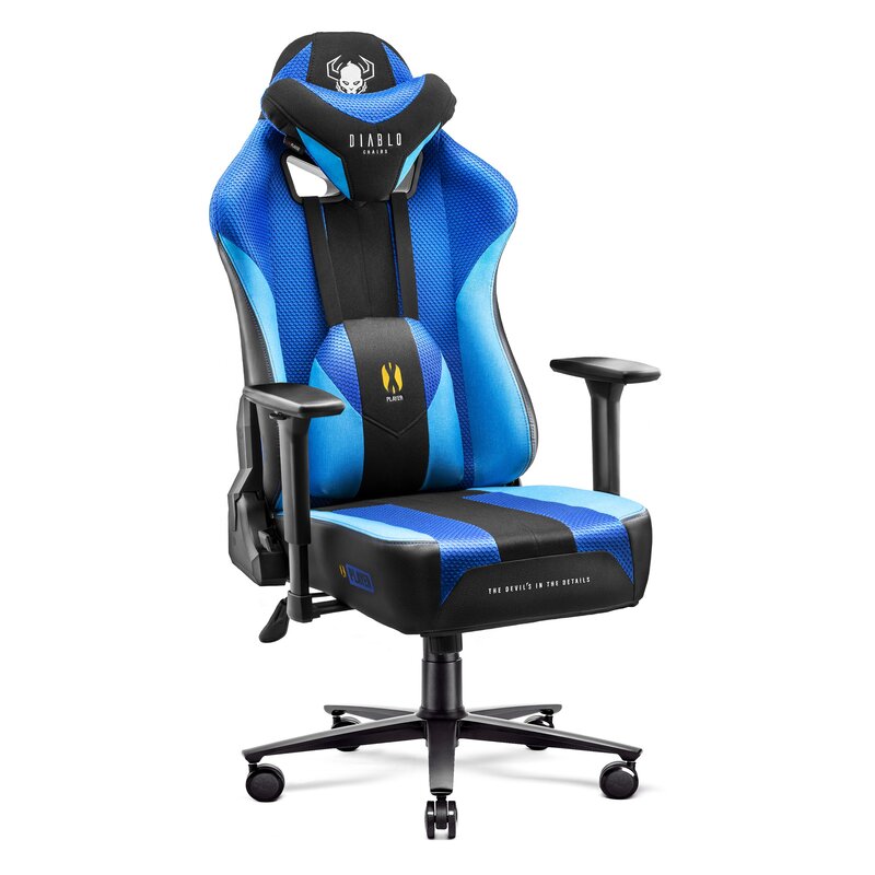 Fotel gamingowy DIABLO CHAIRS X-Player 2.0 King Size Czarno-niebieski