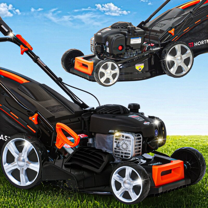 Kosiarka spalinowa HORTMASZ HKS 746 NB z napędem, 46 cm, 125 cm3, 1.7 kW, mulczowanie, kosz 60L, silnik Briggs & Stratton