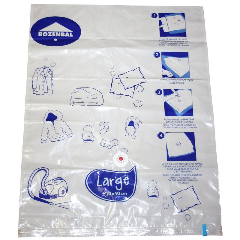 Pokrowiec na ubrania próżniowy ROZENBAL 261068 (70 x 90 cm)