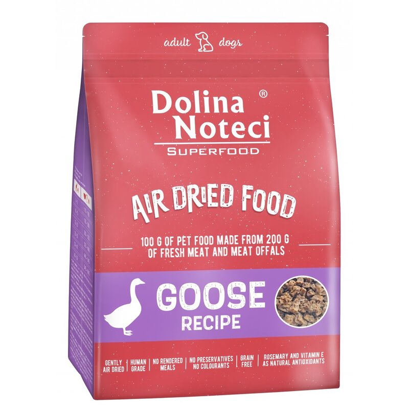 Karma dla psa suszona DOLINA NOTECI Superfood Danie z gęsi 1kg