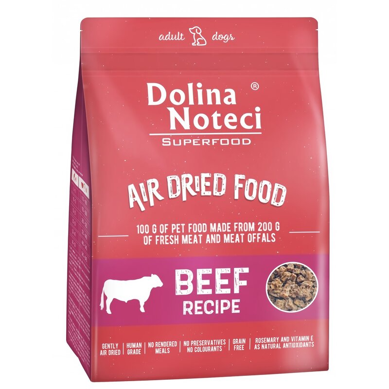 Karma dla psa suszona DOLINA NOTECI Superfood Danie z wołowiny 1kg