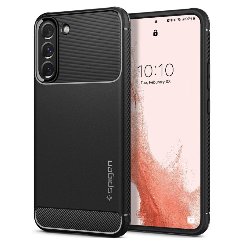 Spigen Rugged Armor do Galaxy S22 matte black