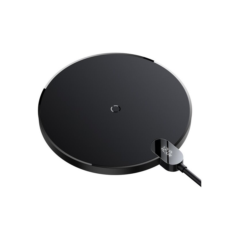 Ładowarka indukcyjna BASEUS Digital LED 15W Czarny Qi