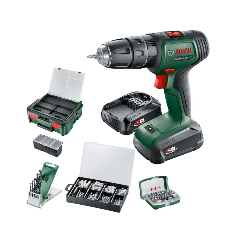 Wiertarko-wkrętarka BOSCH UniversalImpact 18V 06039D4107 zestaw akumulatorów