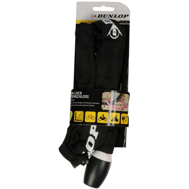 Zapięcie rowerowe DUNLOP 1042831 Łańcuch Czarny