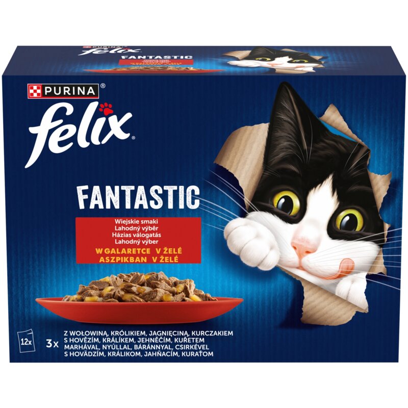 Karma dla kota FELIX Fantastic Wiejskie smaki (12 x 85 g)