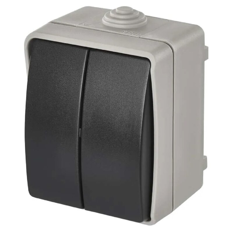 Wyłącznik natynkowy EMOS A1398.1 Szaro-czarny