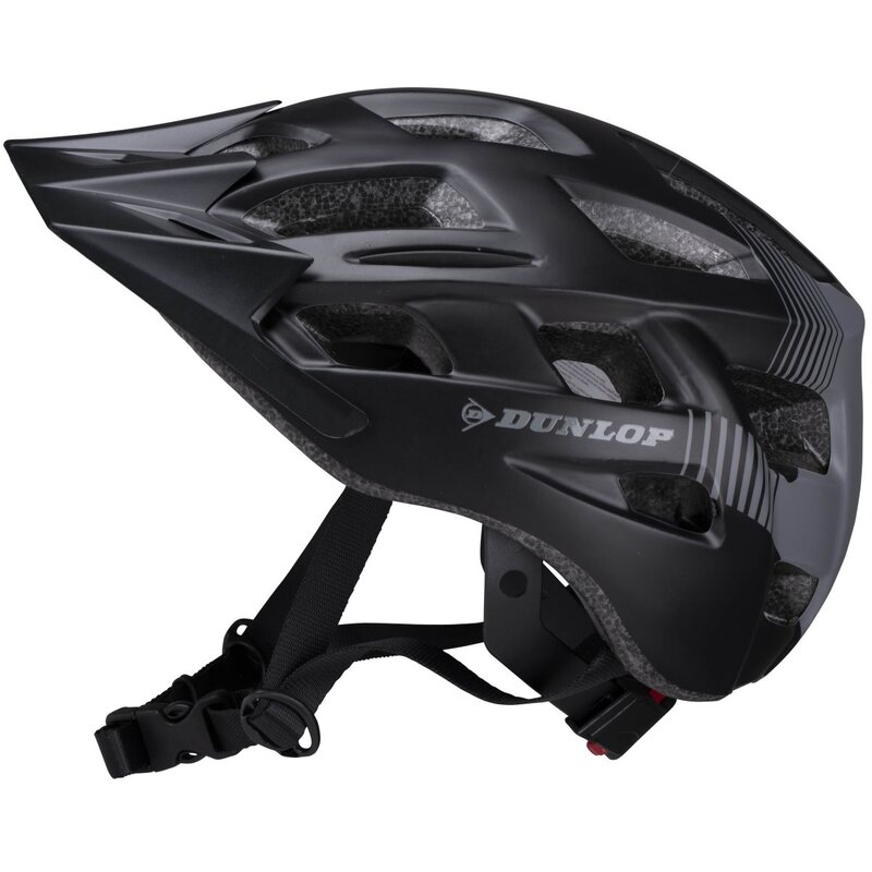 Kask rowerowy DUNLOP 266916 Czarny MTB z lampką (rozmiar M)